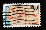Stamps Spain -  Mapa de la ruta por Oregon