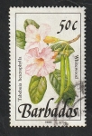 Stamps America - Barbados -  759 - Flor salvaje, tabebuia heterophylla