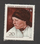 Stamps Germany -  Campesina en galería de nuevos maestros