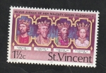 Stamps : America : Saint_Vincent_and_the_Grenadines :  460 - 25 Anivº de la coronación de Elizabeth II