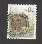 Stamps New Zealand -  Kiwi pardo