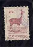Stamps Peru -  Vicuña