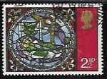 Stamps United Kingdom -  Vidrieras - Navidad