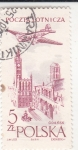 Stamps Poland -  AVIÓN SOBREVOLANDO GDANSK 