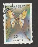 Stamps Madagascar -  Argema mittre