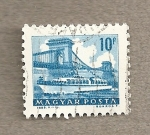 Stamps Hungary -  Barco y puente de cadenas