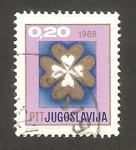 Stamps Yugoslavia -  1208 - Año Nuevo 1969, Trébol de cuatro hojas