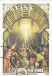 Stamps Guyana -  NAVIDAD-93 PENTECOSTÉS-TIZIANO 