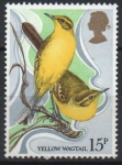 Stamps United Kingdom -  AVES.  AGUZANIEVES  AMARILLO.