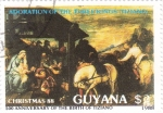 Stamps Guyana -  NAVIDAD-88 .500 ANIVERSARIO NACIMIENT0 TIZIANO