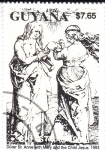 Stamps Guyana -  Dürer-STA.ANA, MARÍA Y EL NIÑO JESUS 