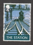 Sellos de Europa - Reino Unido -  La estación de tren