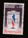 Stamps France -  50 Aniversario de la llama bajo el arco de triunfo