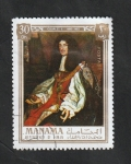 Sellos de Asia - Emiratos �rabes Unidos -  Manama - 67 - Carlos II, Rey de Inglaterra