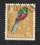 Stamps Uganda -  67 - Ave narina trogon