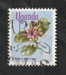 Sellos de Africa - Uganda -  83 - Flor grewia similis
