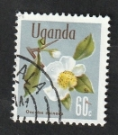 Sellos del Mundo : Africa : Uganda : 89 - Flor oncoba spinosa