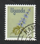 Sellos de Africa - Uganda -  85 - Flor, coleus barbatus