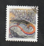 Stamps Uganda -  1623 - Reptil
