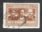Stamps Poland -  411 - Stanislaw Wyspianski - Juliusz Slowacki - Jan Kasprowicz 