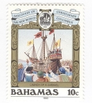 Stamps Bahamas -  Descubrimiento del nuevo mundo. Marcha de la Carabela