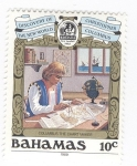 Stamps Bahamas -  Descubrimiento del nuevo mundo. Colón el creador de cartas naúticas 