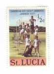 Stamps Saint Lucia -  Convención de Boy Scout del Caribe. Jamaica 1977