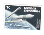 Sellos de America - Granada -  Transbordador espacial