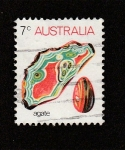 Stamps Australia -  Piedra de Agata