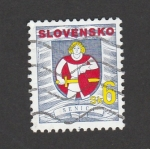 Stamps Slovakia -  Guerrero con espada