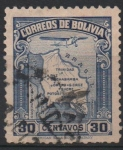 Stamps Bolivia -  MAPA  DE  BOLIVIA