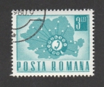 Stamps Romania -  Red telefónica