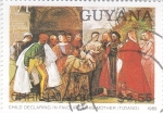 Stamps Guyana -   Declarando a favor de su madre, Tiziano
