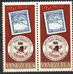 Stamps Venezuela -  SEGUNDA  EXPOSICIÓN  FILATÉLICA  INTERAMERICANA  EXFILCA  70.  EMBLEMA  Y  MAPA.