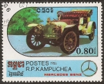 Stamps Cambodia -  1986; Serie: Centenario del automóvil - modelos de Mercedes Benz