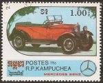 Sellos del Mundo : Asia : Camboya : 1986; Serie: Centenario del automóvil - modelos de Mercedes Benz