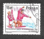 Stamps Poland -  2821 - Éxito de los Atletas Polacos en los Eventos del Campeonato Mundia 1986