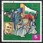 Stamps Equatorial Guinea -  Tour de Francia - Yves Hézard (*1948)