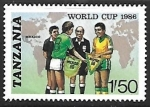 Stamps Tanzania -  Copa del mundo de Mejico - futbol