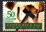 Stamps Costa Rica -  50th  ANIVERSARIO  DE  LA  SEGUNDA  REPÚBLICA.  MARTILLO  GOLPEANDO  LA  PARED.