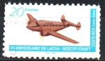 Stamps : America : Costa_Rica :  50th  ANIVERSARIO  DE  LACSA.  BEECHCRAFT.