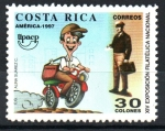 Stamps Costa Rica -  14th  EXHIBICIÓN  FILATÉLICA  NACIONAL.  CARTERO.