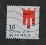 Sellos de Europa - Austria -  3228 - Escudo de armas del estado federal de Vorarlberg