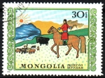 Sellos de Asia - Mongolia -  ARRIERO