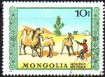 Sellos de Asia - Mongolia -  CAMELLOS  EN  EL  DESIERTO  DE  GOBI