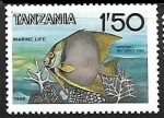 Sellos de Africa - Tanzania -  Peces - Butterflyfish