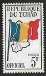 Sellos de Africa - Chad -  Bandera y mapa de Chad