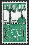 Stamps Chad -  Arbol y elefante