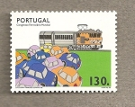 Sellos de Europa - Portugal -  Congreso Ferroviario Mundial