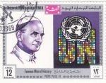 Stamps Yemen -  PAPA PIO XII